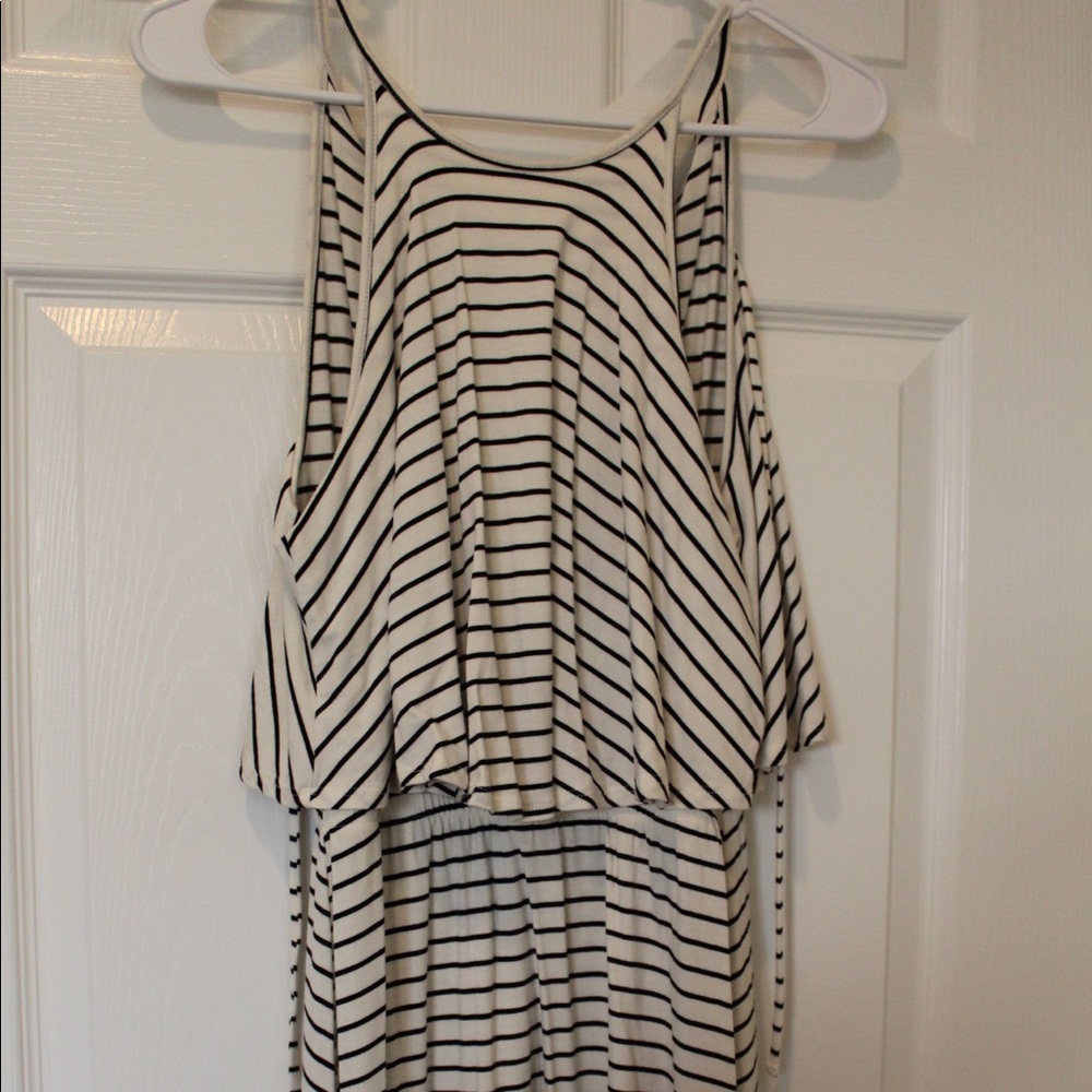 Cream & black striped dress!